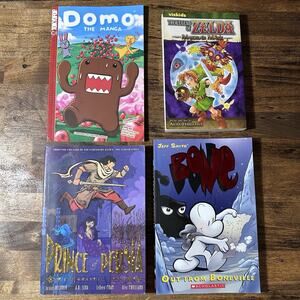 Lot Of 4 Manga English Books Including Prince Of Persia And Zelda Anime